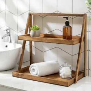 استند دو طبقه چوبی بزرگ - Image 2