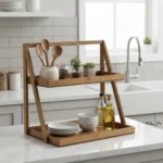 استند دو طبقه چوبی بزرگ