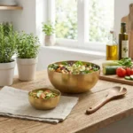 کاسه استیل طلایی